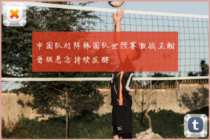 中国队对阵韩国队世预赛激战正酣晋级悬念持续发酵